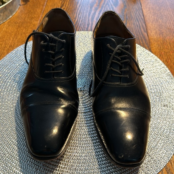 FLORSHEIM Francisco Black Leather Cap-Toe Oxfords - Picture 2 of 7